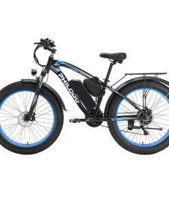 Philodo Bikes PHILODO H7 2.0 Electric Mountain Bike 26*4.0 Inch Fat Tires 48V 13Ah 1000W High-speed Motor 50Km/h Max Speed 65KM Range Removable Battery 21 Speed Gear All Terrain Fat Bike Black & Blue -rockbros-shop PHILODO H7 2 0 All Terrain Fat Bike 26 Inch Black Blue 519321 1