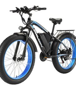 Philodo Bikes PHILODO H7 2.0 Electric Mountain Bike 26*4.0 Inch Fat Tires 48V 13Ah 1000W High-speed Motor 50Km/h Max Speed 65KM Range Removable Battery 21 Speed Gear All Terrain Fat Bike Black & Blue
