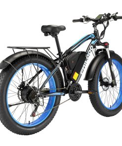 Philodo Bikes PHILODO H7 2.0 Electric Mountain Bike 26*4.0 Inch Fat Tires 48V 13Ah 1000W High-speed Motor 50Km/h Max Speed 65KM Range Removable Battery 21 Speed Gear All Terrain Fat Bike Black & Blue -rockbros-shop PHILODO H7 2 0 All Terrain Fat Bike 26 Inch Black Blue 519321 4