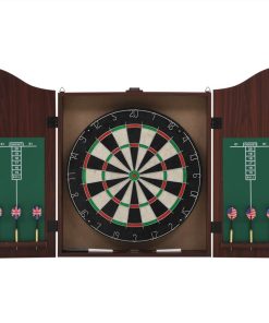 Professional Dart Set With Dartboard And Cabinet Sisal Steel