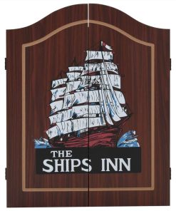 Professional Dart Set With Dartboard And Cabinet Sisal Steel -rockbros-shop Professional Dart Set with Dartboard and Cabinet Sisal Steel 489060 4