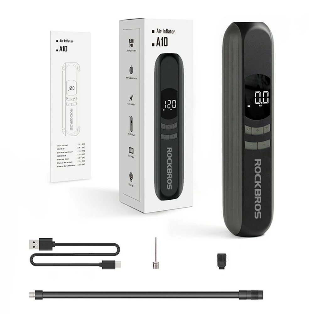 ROCKBROS A10 Electrical Air Pump 150PSI Fast Inflation Motorcycle Pump 2600mAh Battery 3 ROCKBROS A10 Electrical Air Pump 150PSI Fast Inflation Motorcycle Pump 2600mAh Battery