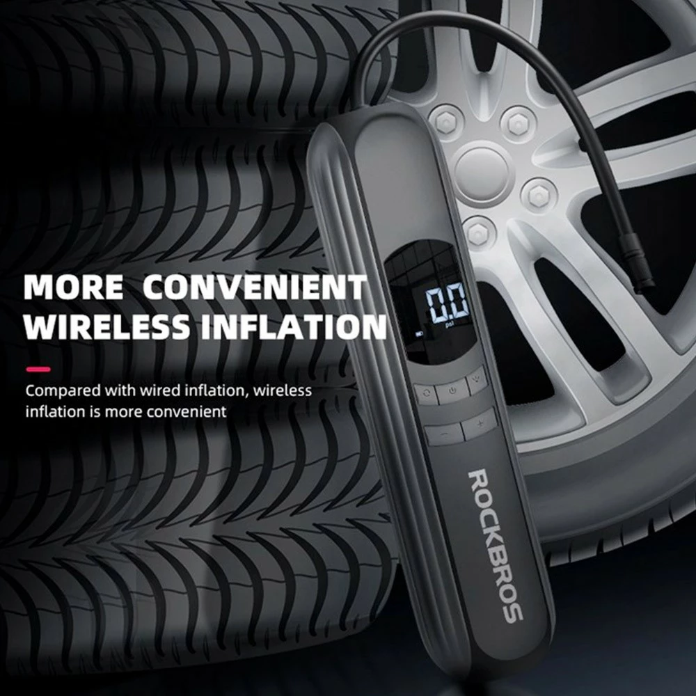 ROCKBROS A10 Electrical Air Pump 150PSI Fast Inflation Motorcycle Pump 2600mAh Battery 5 ROCKBROS A10 Electrical Air Pump 150PSI Fast Inflation Motorcycle Pump 2600mAh Battery - Image 3