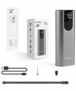 ROCKBROS A8 Electrical Air Pump 150PSI Fast Inflation Motorcycle Pump 2600mAh Battery