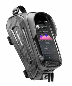 ROCKBROS Bicycle Bag Waterproof Touch Screen Cycling Bag Top Front Tube Frame MTB Road Bike Bag 6.5'' Phone Case
