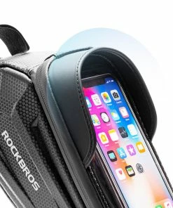 ROCKBROS Bicycle Bag Waterproof Touch Screen Cycling Bag Top Front Tube Frame MTB Road Bike Bag 6.5'' Phone Case -rockbros-shop ROCKBROS Bicycle Bag Waterproof Touch Screen Cycling Bag 517348 3