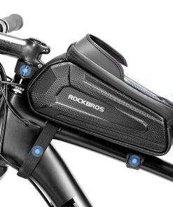 ROCKBROS Bicycle Bag Waterproof Touch Screen Cycling Bag Top Front Tube Frame MTB Road Bike Bag 6.5'' Phone Case -rockbros-shop ROCKBROS Bicycle Bag Waterproof Touch Screen Cycling Bag 517348 4