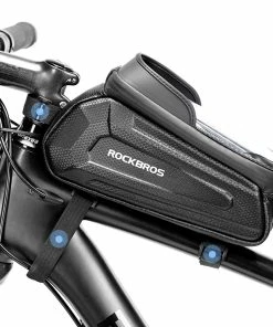 ROCKBROS Bicycle Bag Waterproof Touch Screen Cycling Bag Top Front Tube Frame MTB Road Bike Bag 6.5'' Phone Case -rockbros-shop ROCKBROS Bicycle Bag Waterproof Touch Screen Cycling Bag 517348 4