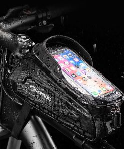 ROCKBROS Bicycle Bag Waterproof Touch Screen Cycling Bag Top Front Tube Frame MTB Road Bike Bag 6.5'' Phone Case -rockbros-shop ROCKBROS Bicycle Bag Waterproof Touch Screen Cycling Bag 517348 5
