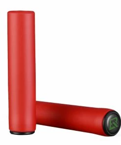 ROCKBROS Bicycle Grip MTB Silicone HandleBar Grip Anti-skid Shock-absorbing Soft Bike Grip Ultralight - Red