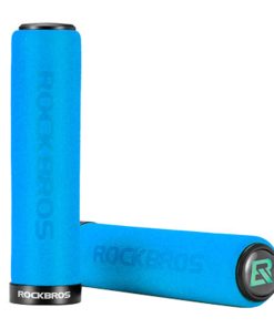 ROCKBROS Bicycle Grip MTB Sponge HandleBar Grip Anti-skid Shock-absorbing Soft Bike Grip Ultralight - Blue