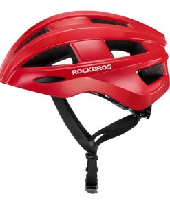 ROCKBROS Bicycle Helmet With Integrated Taillight MTB Road Cycling Helmet - Red
