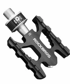 ROCKBROS Bicycle Pedals Quick Release CNC Rainproof Seal Bearing 6.1cm Widened Non-slip Chrome Molybdenum Bike Pedal