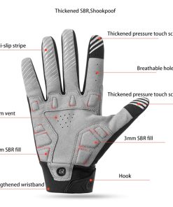 ROCKBROS Cycling Gloves Shockproof Wear Resistant Full Finger Windproof Gloves Breathable Lengthen Warm MTB Glove - M 4 ROCKBROS Cycling Gloves Shockproof Wear Resistant Full Finger Windproof Gloves Breathable Lengthen Warm MTB Glove - M -rockbros-shop ROCKBROS Cycling Gloves Shockproof Wear Resistant M 518166 2