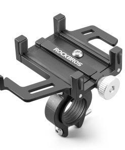 ROCKBROS Phone Holder For Motorcycle Electric Bike Alloy Bracket Five Claws - Black