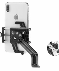 ROCKBROS Phone Holder For Motorcycle Electric Bike Alloy Bracket Five Claws - Rearview Mirror Version -rockbros-shop ROCKBROS Phone Holder for Motorcycle Electric Bike Rearview Mirror 517336 2