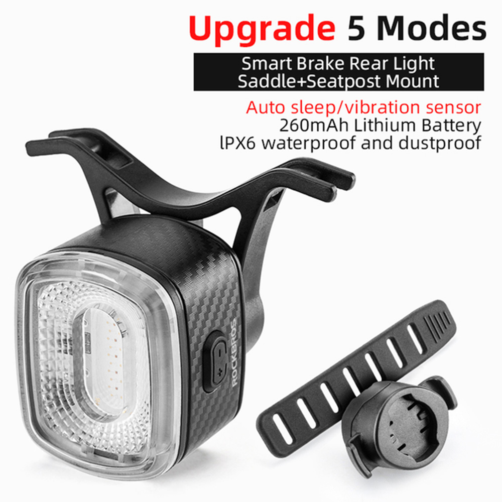 ROCKBROS Q4 Bike Taillight Smart Auto Brake Sensing USB Light IPX6 Waterproof Rechargeable Rear Light ROCKBROS Q4 Bike Taillight Smart Auto Brake Sensing USB Light IPX6 Waterproof Rechargeable Rear Light -rockbros-shop ROCKBROS Q4 Bike Taillight Smart Auto Brake Sensing USB Light 517329 1