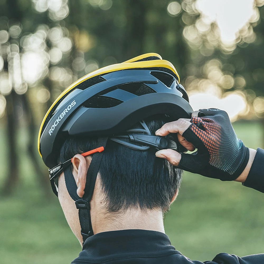 ROCKBROS RB-01 Cycling Helmet Ultralight Road Bike Helmet MTB Scooter Helmet Caps - Yellow L 6 ROCKBROS RB-01 Cycling Helmet Ultralight Road Bike Helmet MTB Scooter Helmet Caps - Yellow L - Image 4