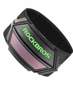 ROCKBROS Reflective Pant Band For Night Running, Cycling, Walking, Adjustable Elastic Safety Gear For Runner - Colorful