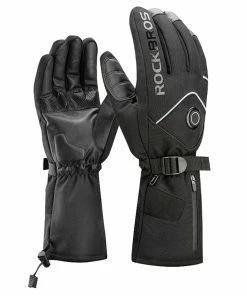 ROCKBROS S278 Heating Gloves For Cycling, Touchscreen Motorcycle Bicycle Breathable Waterproof Gloves - L