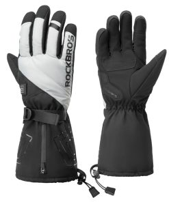 ROCKBROS S304 Heating Gloves For Cycling, Touchscreen Motorcycle Bicycle Gloves Breathable Waterproof - L