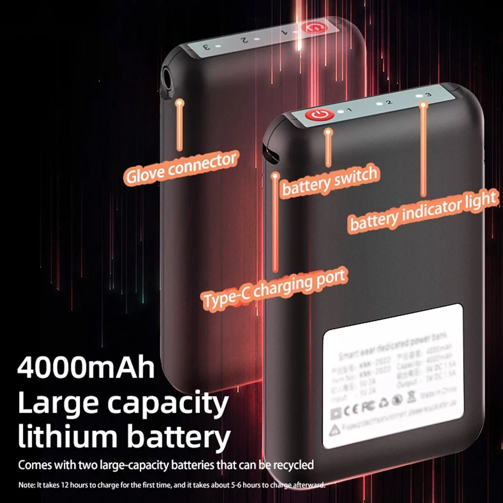 ROCKBROS S304 Heating Gloves For Cycling, Touchscreen Motorcycle Bicycle Gloves Breathable Waterproof - M 7 ROCKBROS S304 Heating Gloves For Cycling, Touchscreen Motorcycle Bicycle Gloves Breathable Waterproof - M - Image 5