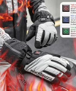 ROCKBROS S304 Heating Gloves For Cycling, Touchscreen Motorcycle Bicycle Gloves Breathable Waterproof - XL 9 ROCKBROS S304 Heating Gloves For Cycling, Touchscreen Motorcycle Bicycle Gloves Breathable Waterproof - XL -rockbros-shop ROCKBROS S304 Heating Floves for Cycling XL 518533 2