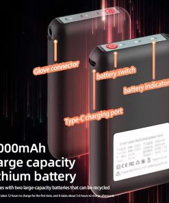 ROCKBROS S304 Heating Gloves For Cycling, Touchscreen Motorcycle Bicycle Gloves Breathable Waterproof - XL -rockbros-shop ROCKBROS S304 Heating Floves for Cycling XL 518533 4