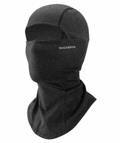 ROCKBROS Snowboard Face Mask Windproof Warm Outdoor Thermal Fleece Ski Mask Breathable Unisex For Camping, Skiing - Deep Grey