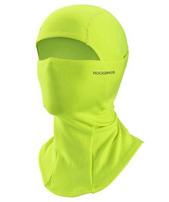 ROCKBROS Snowboard Face Mask Windproof Warm Outdoor Thermal Fleece Ski Mask Breathable Unisex For Camping, Skiing - Green