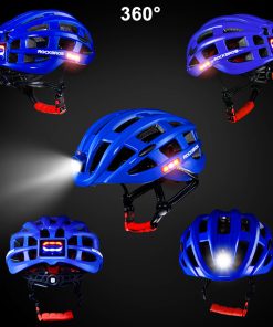 ROCKBROS ZN1001 Light Cycling Helmet Bike Ultralight Helmet Integrally-molded Mountain Road Helmet Unisex 57-62cm - Blue -rockbros-shop ROCKBROS ZN1001 Light Cycling Helmet Blue 518539 2
