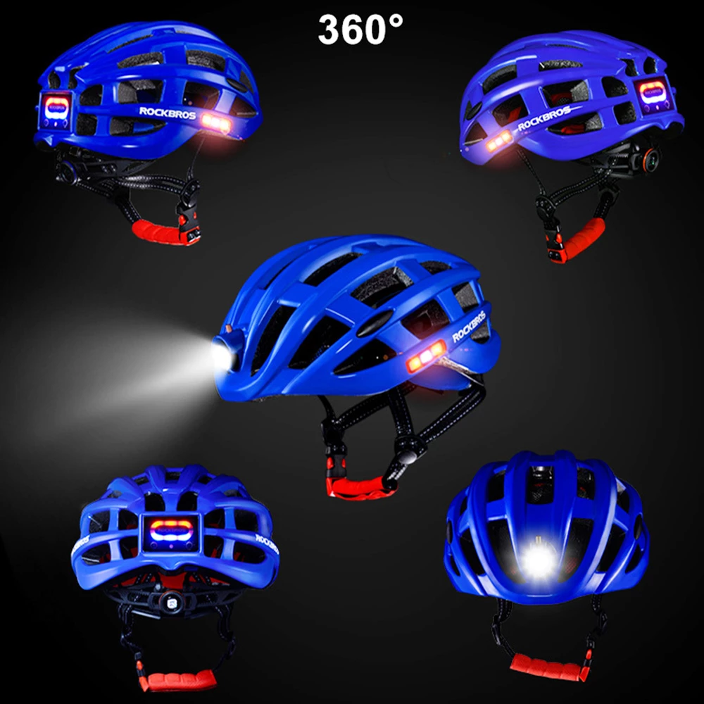 ROCKBROS ZN1001 Light Cycling Helmet Bike Ultralight Helmet Integrally-molded Mountain Road Helmet Unisex 57-62cm - Blue 5 ROCKBROS ZN1001 Light Cycling Helmet Bike Ultralight Helmet Integrally-molded Mountain Road Helmet Unisex 57-62cm - Blue - Image 3