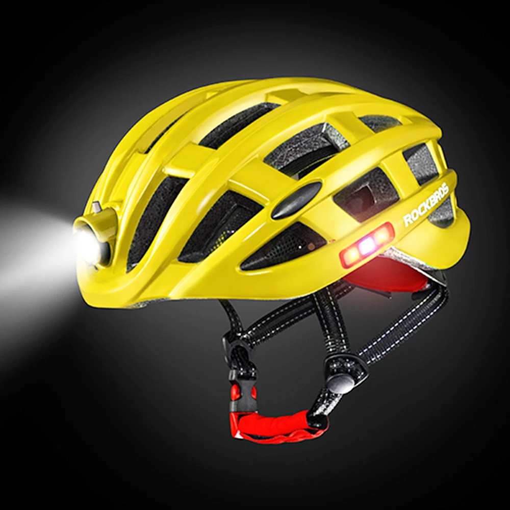 ROCKBROS ZN1001 Light Cycling Helmet Bike Ultralight Helmet Integrally-molded Mountain Road Helmet Unisex 57-62cm - Yellow 4 ROCKBROS ZN1001 Light Cycling Helmet Bike Ultralight Helmet Integrally-molded Mountain Road Helmet Unisex 57-62cm - Yellow - Image 2