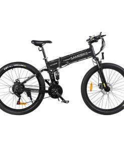 SAMEBIKE LO26-II Foldable Mountain Electric Bike 750W Motor 48V 10Ah Battery 60-80 Km Range 35km/h Max Speed - Black