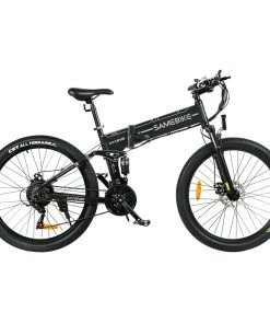 SAMEBIKE LO26-II Foldable Mountain Electric Bike 750W Motor 48V 10Ah Battery 60-80 Km Range 35km/h Max Speed - Black