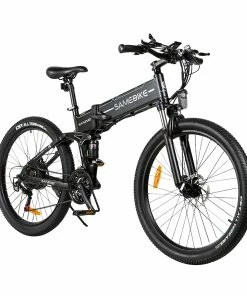 SAMEBIKE LO26-II Foldable Mountain Electric Bike 750W Motor 48V 10Ah Battery 60-80 Km Range 35km/h Max Speed - Black -rockbros-shop SAMEBIKE LO26 II Foldable Mountain Electric Bike Black 516984 2