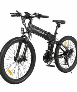 SAMEBIKE LO26-II Foldable Mountain Electric Bike 750W Motor 48V 10Ah Battery 60-80 Km Range 35km/h Max Speed - Black -rockbros-shop SAMEBIKE LO26 II Foldable Mountain Electric Bike Black 516984 3