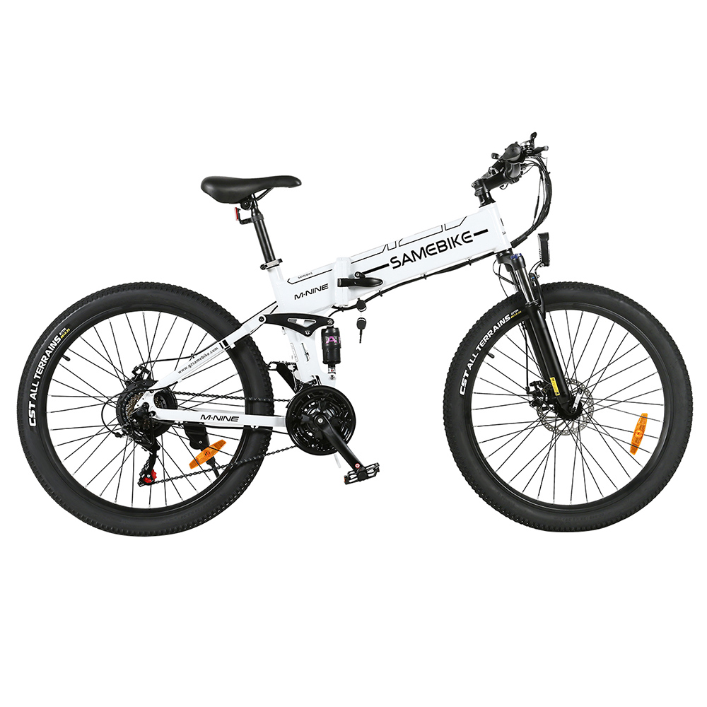 SAMEBIKE LO26-II Foldable Mountain Electric Bike 750W Motor 48V 10Ah Battery 60-80 km Range 35km/h Max Speed - White SAMEBIKE LO26-II Foldable Mountain Electric Bike 750W Motor 48V 10Ah Battery 60-80 Km Range 35km/h Max Speed - White -rockbros-shop SAMEBIKE LO26 II Foldable Mountain Electric Bike White 516985 0
