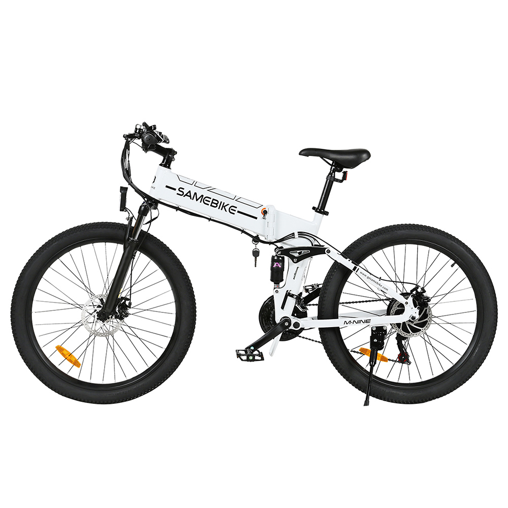 SAMEBIKE LO26-II Foldable Mountain Electric Bike 750W Motor 48V 10Ah Battery 60-80 km Range 35km/h Max Speed - White SAMEBIKE LO26-II Foldable Mountain Electric Bike 750W Motor 48V 10Ah Battery 60-80 Km Range 35km/h Max Speed - White -rockbros-shop SAMEBIKE LO26 II Foldable Mountain Electric Bike White 516985 1