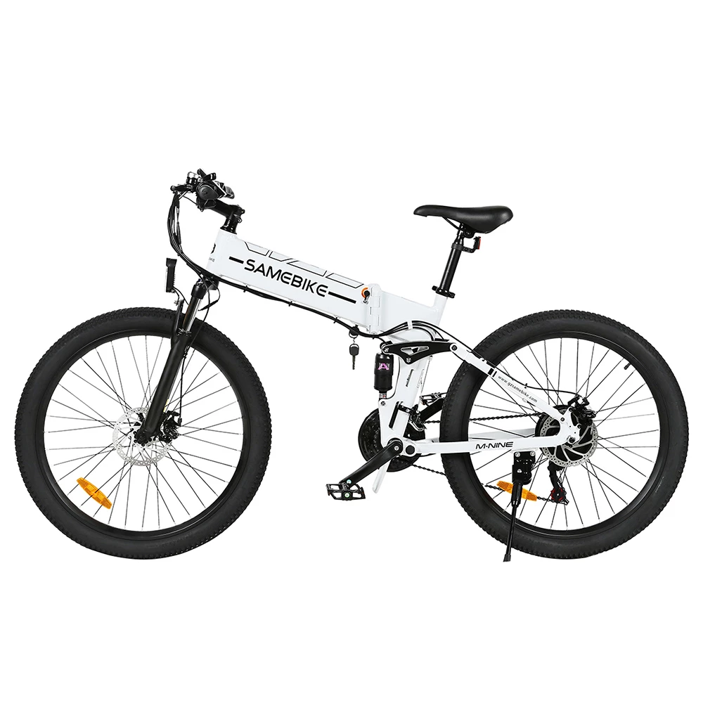 SAMEBIKE LO26-II Foldable Mountain Electric Bike 750W Motor 48V 10Ah Battery 60-80 Km Range 35km/h Max Speed - White 4 SAMEBIKE LO26-II Foldable Mountain Electric Bike 750W Motor 48V 10Ah Battery 60-80 Km Range 35km/h Max Speed - White - Image 2