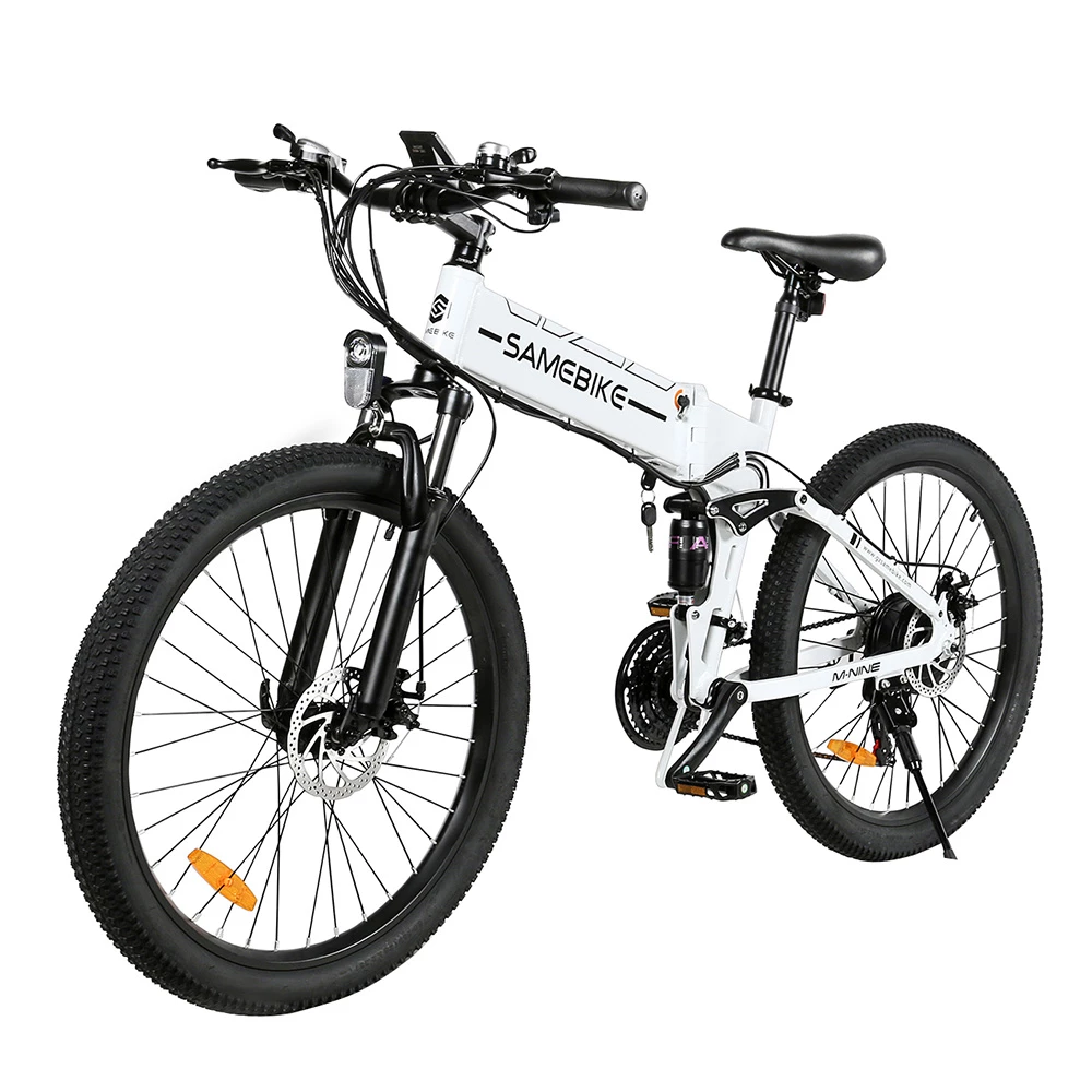 SAMEBIKE LO26-II Foldable Mountain Electric Bike 750W Motor 48V 10Ah Battery 60-80 Km Range 35km/h Max Speed - White 5 SAMEBIKE LO26-II Foldable Mountain Electric Bike 750W Motor 48V 10Ah Battery 60-80 Km Range 35km/h Max Speed - White - Image 3