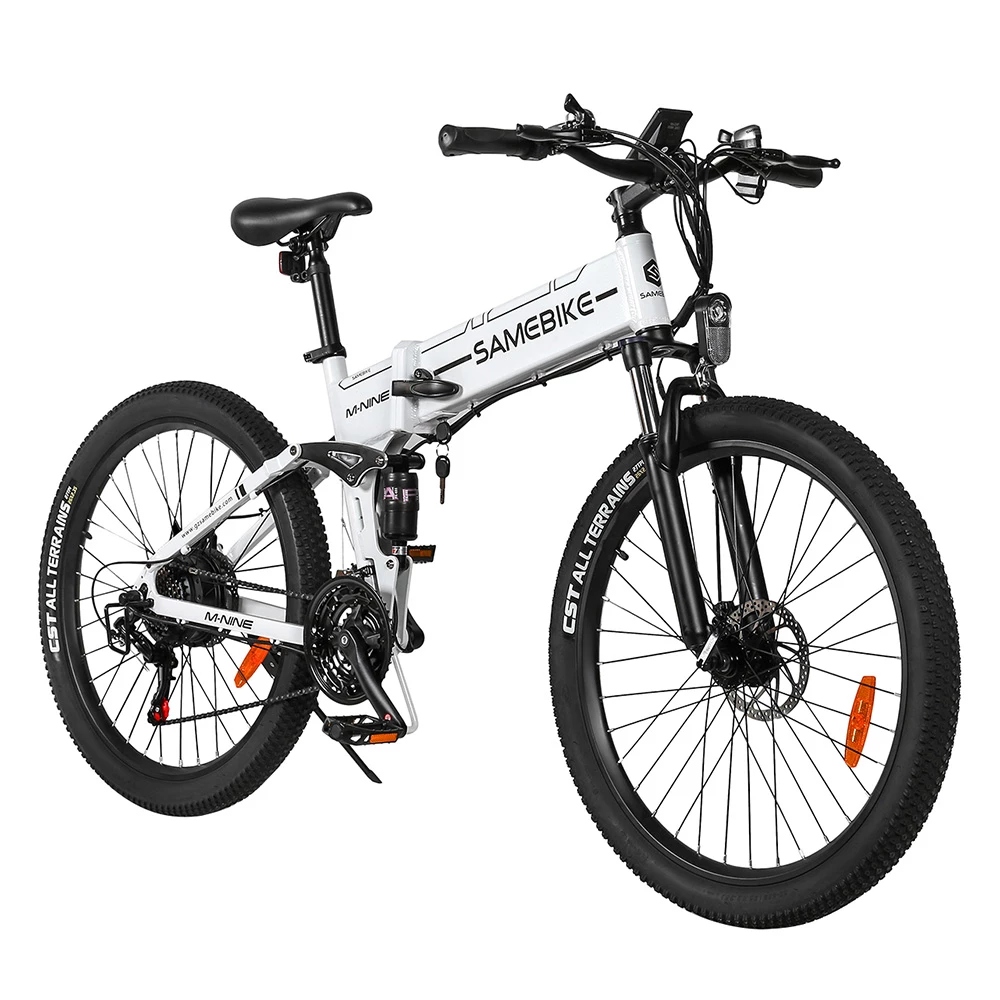 SAMEBIKE LO26-II Foldable Mountain Electric Bike 750W Motor 48V 10Ah Battery 60-80 Km Range 35km/h Max Speed - White 6 SAMEBIKE LO26-II Foldable Mountain Electric Bike 750W Motor 48V 10Ah Battery 60-80 Km Range 35km/h Max Speed - White - Image 4