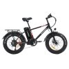 SAMEBIKE XWC05 Electric Mountain Bike 20*4.0 Inch Fat Tire 750W Brushless Geared Motor 35Km/h Max Speed 48V 13Ah Battery 80KM Range Shimano 7-Speed Double Disc Brake - Red -rockbros-shop SAMEBIKE XWC05 Electric Mountain Bike 20 Tire Red 514572 0