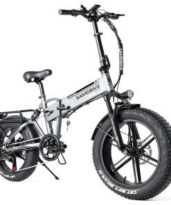 SAMEBIKE XWLX09 20 Inches Fat Tire EBike 500W All Terrain EBike 25-35km/h Max Speed 80-90km Max Mileage - Silver
