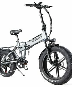 SAMEBIKE XWLX09 20 Inches Fat Tire EBike 500W All Terrain EBike 25-35km/h Max Speed 80-90km Max Mileage - Silver
