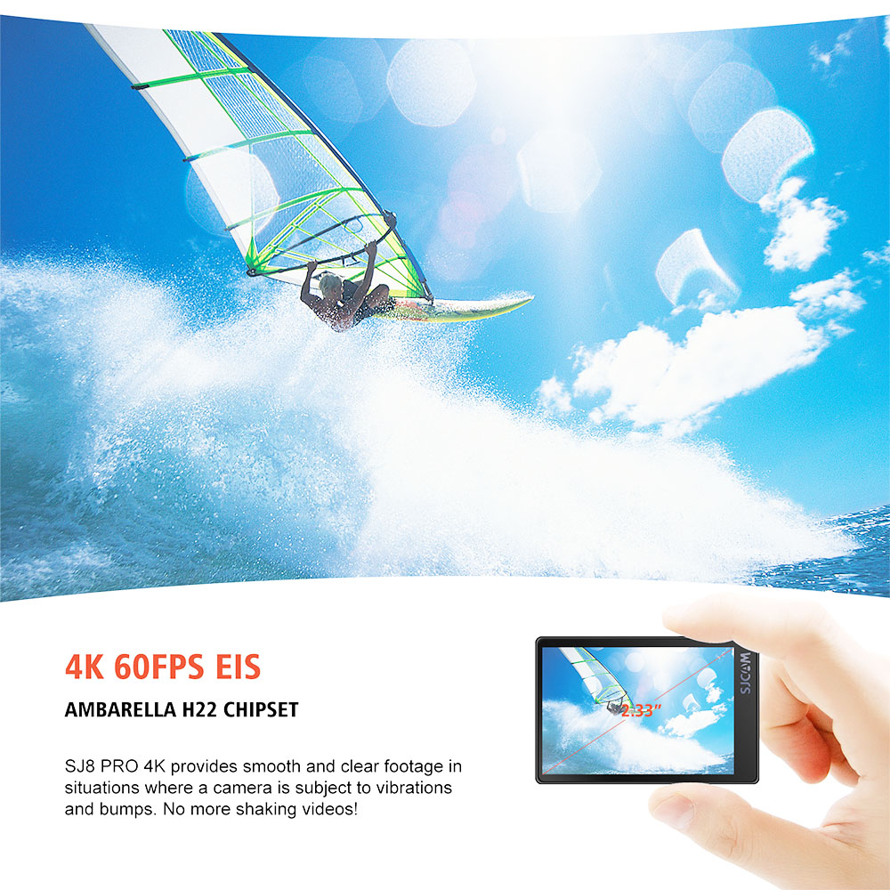 SJCAM SJ8Pro Sports & Action Camera 4K/60FPS Waterproof, WiFi Remote Control Sports DV FPV Camera - Black SJCAM SJ8Pro Sports & Action Camera 4K/60FPS Waterproof, WiFi Remote Control Sports DV FPV Camera - Black -rockbros-shop SJCAM SJ8Pro Sports Action Camera 4K 60FPS Waterproof Black 501148 5