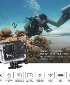 SJCAM SJ8Pro Sports & Action Camera 4K/60FPS Waterproof, WiFi Remote Control Sports DV FPV Camera - White -rockbros-shop SJCAM SJ8Pro Sports Action Camera 4K 60FPS Waterproof White 501149 3