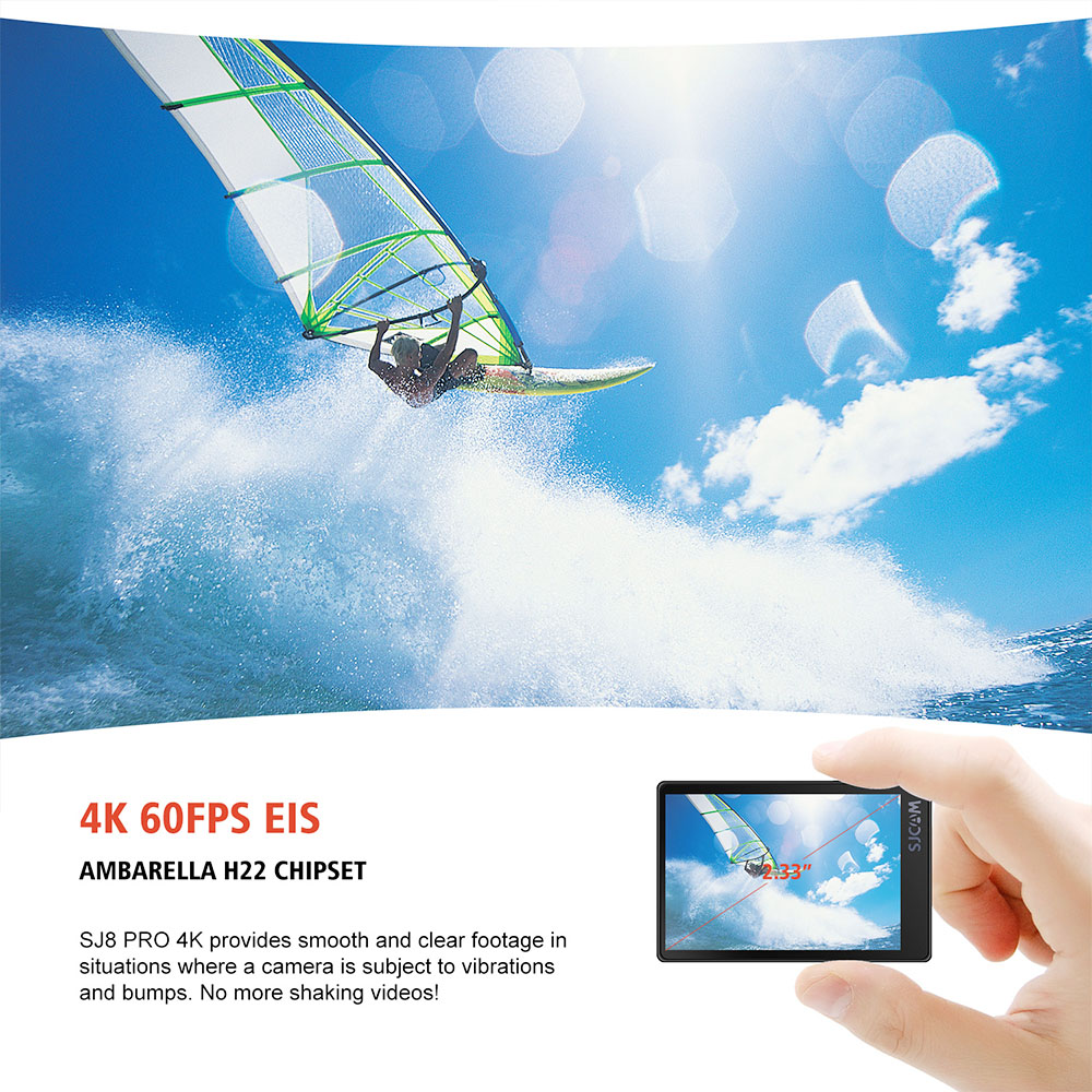 SJCAM SJ8Pro Sports & Action Camera 4K/60FPS Waterproof, WiFi Remote Control Sports DV FPV Camera - White SJCAM SJ8Pro Sports & Action Camera 4K/60FPS Waterproof, WiFi Remote Control Sports DV FPV Camera - White -rockbros-shop SJCAM SJ8Pro Sports Action Camera 4K 60FPS Waterproof White 501149 4