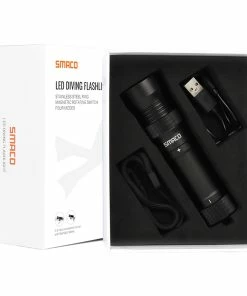 SMACO LED Flashlight IPX8 Waterproof For Diving Outdoor Activities - Black 9 SMACO LED Flashlight IPX8 Waterproof For Diving Outdoor Activities - Black -rockbros-shop SMACO LED Flashlight IPX8 Waterproof for Diving Black 500456 3