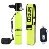 SMACO S300-A7 0.5L Mini Scuba Diving Tank 5-7 Minutes Using Time With Refill Adapter - Green -rockbros-shop SMACO S300 0 5L Mini Scuba Diving Tank with Refill Adapter Green 500445 0